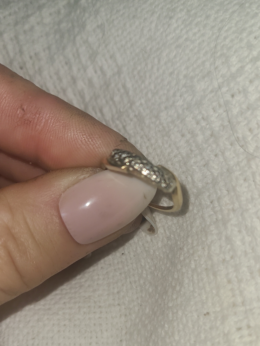 Elegant Yellow Gold Pave Twist Ring - 14k Gold Small Diamond Band